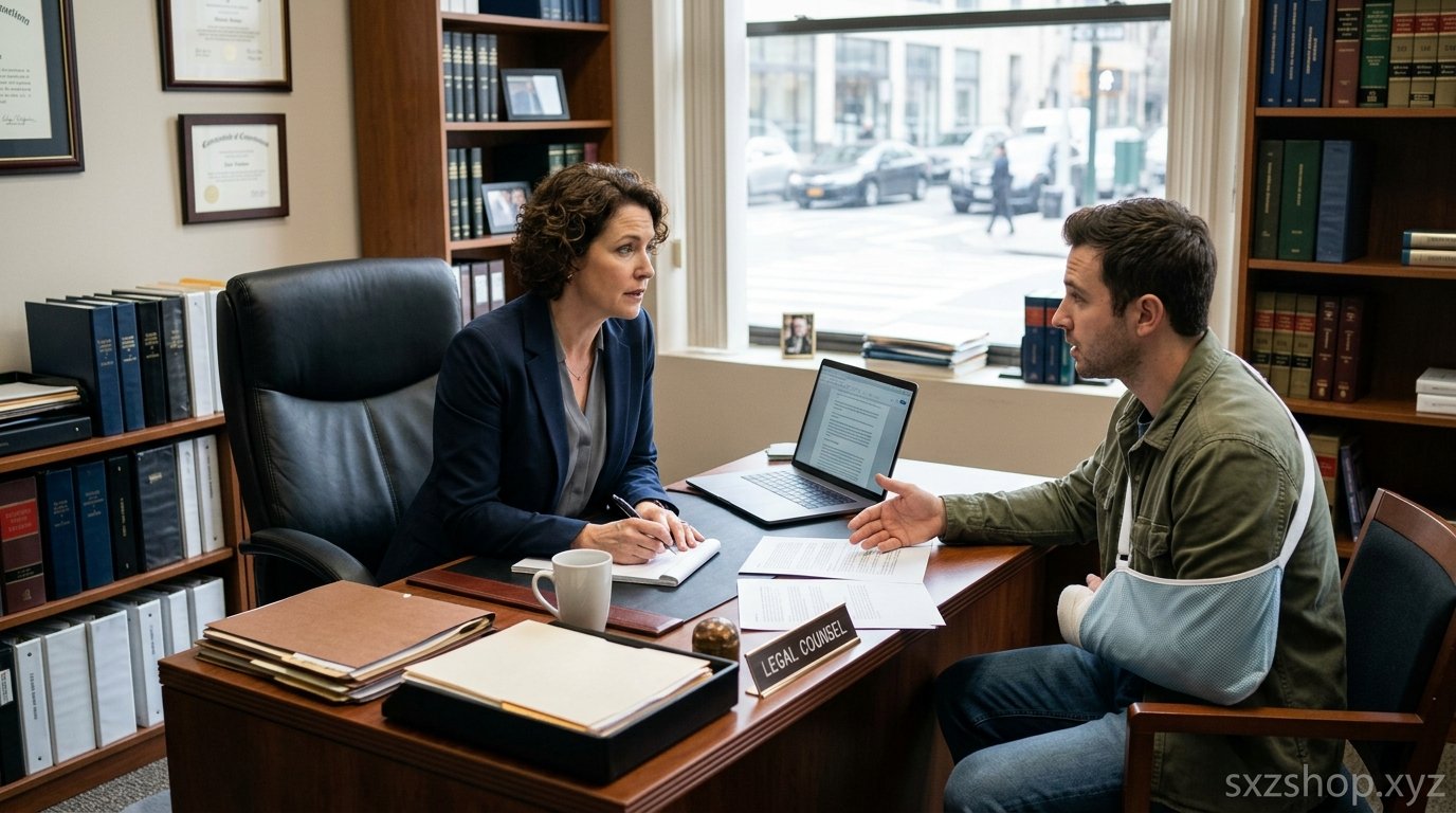 Accident lawyer providing legal consultation for personal injury and car accident claims